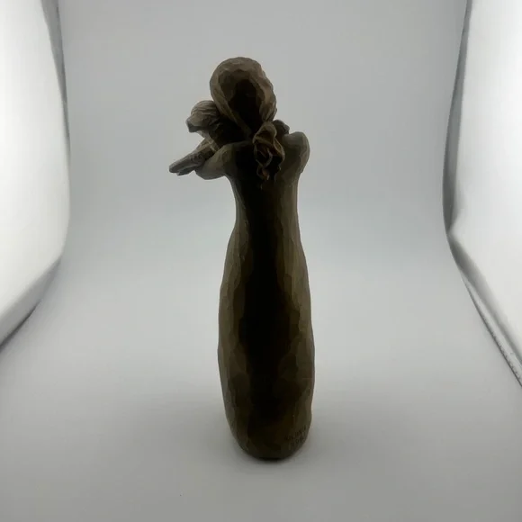 Handcrafted Wooden Mother and Sheep Sculpture Willow Tree Peace on Earth - Picture 5 of 6